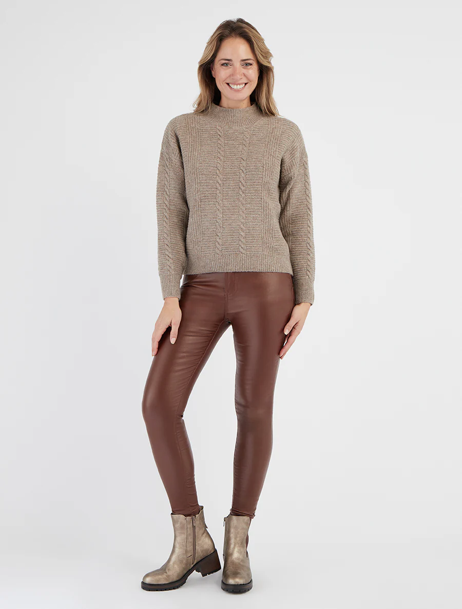 Jean push up coating - Bruin - Image 4