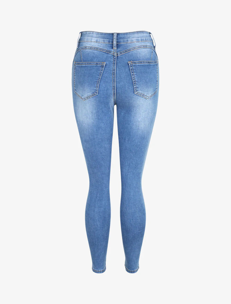 Jean push up vervaagd - Blauw - Image 2