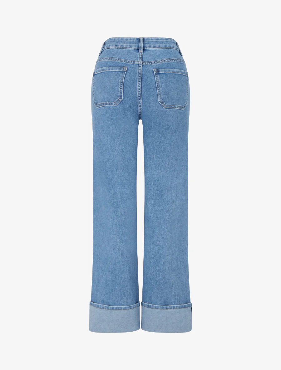 Jean push-up met 4 zakken - Blauw - Image 2