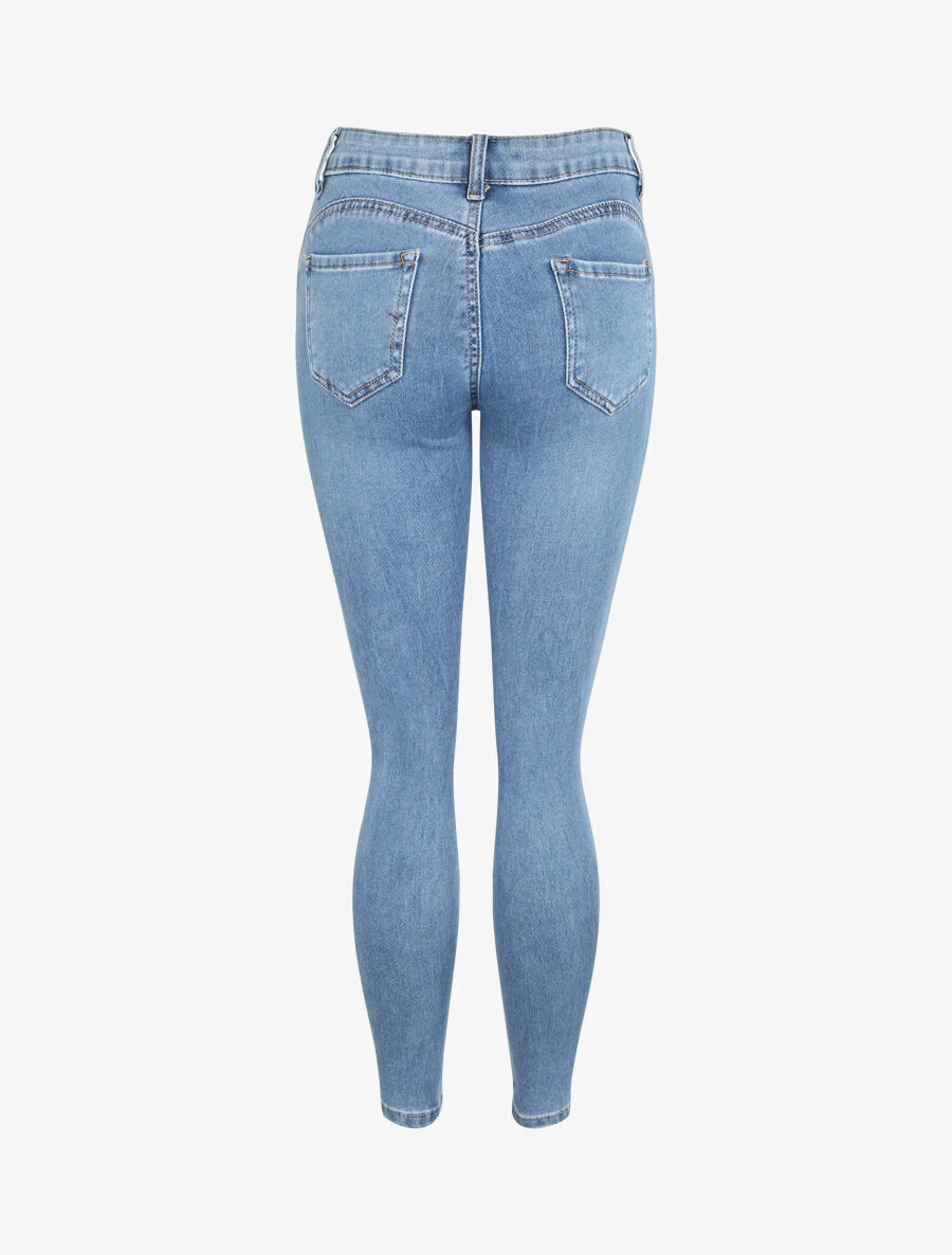 Jean push-up skinny fit - Blauw - Image 2