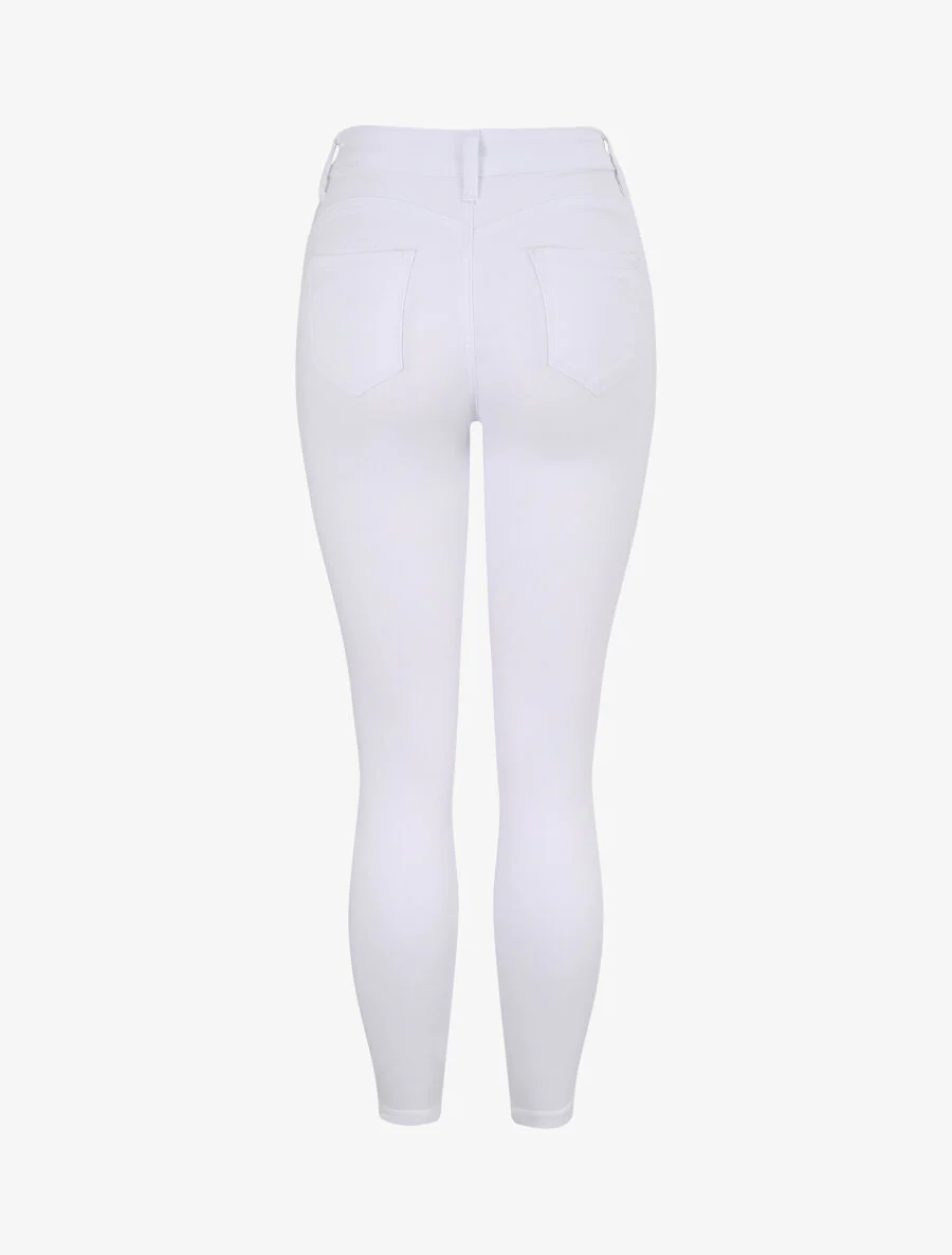Jean push-up skinny fit - Wit - Image 2