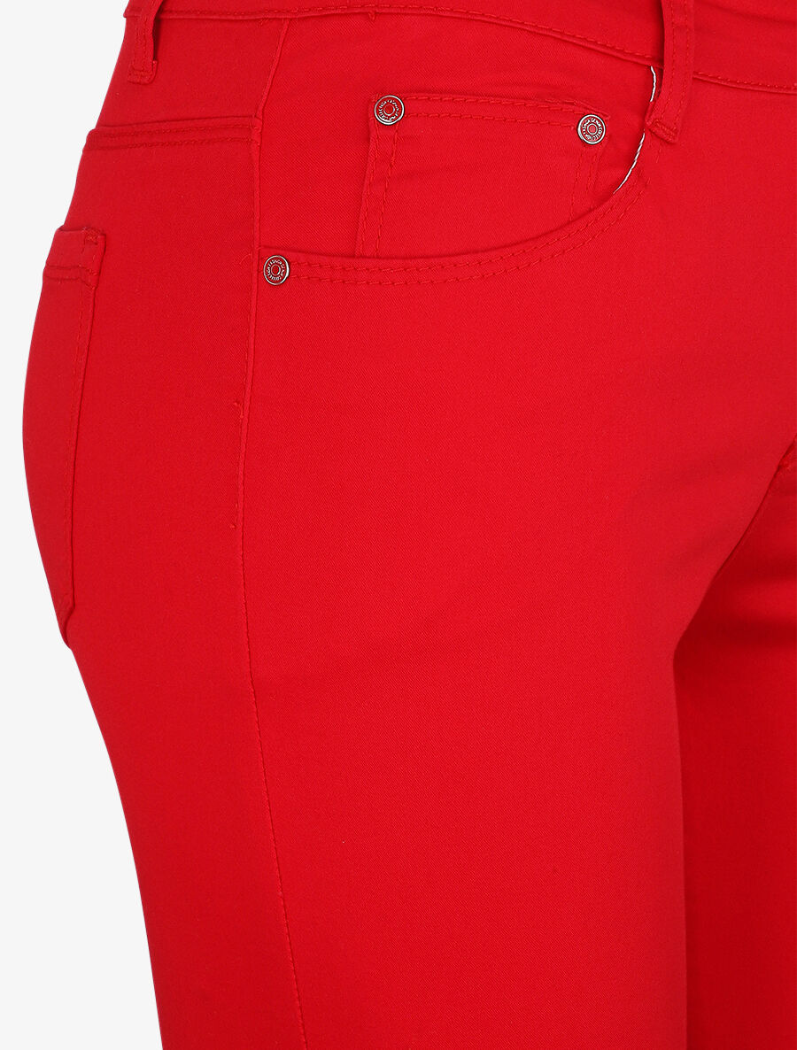Skinny jeans effen stretch - Rood - Image 3