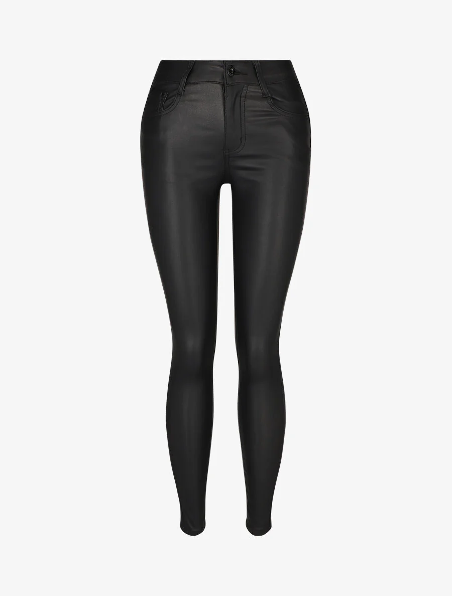 Jean skinny taille haute - Zwart