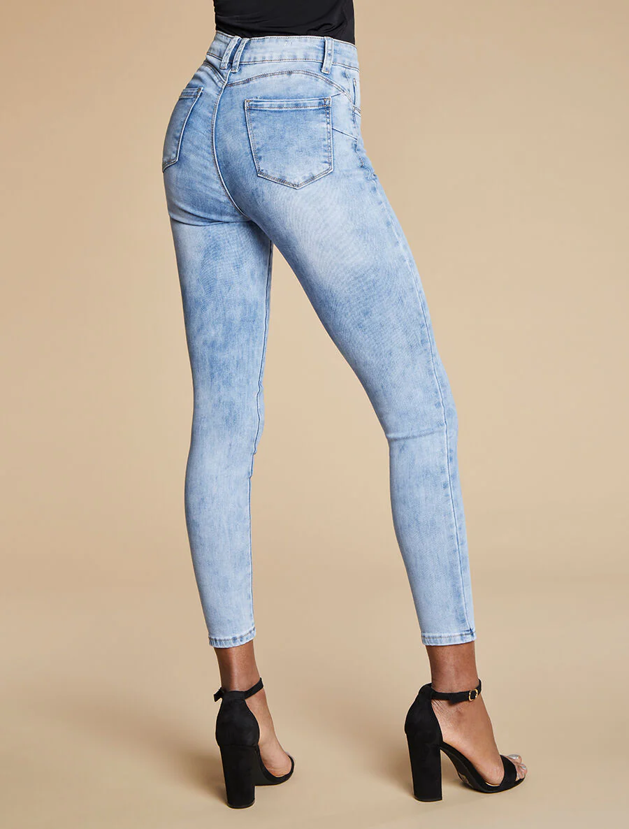 Jean skinny push up - Blauw - Image 2