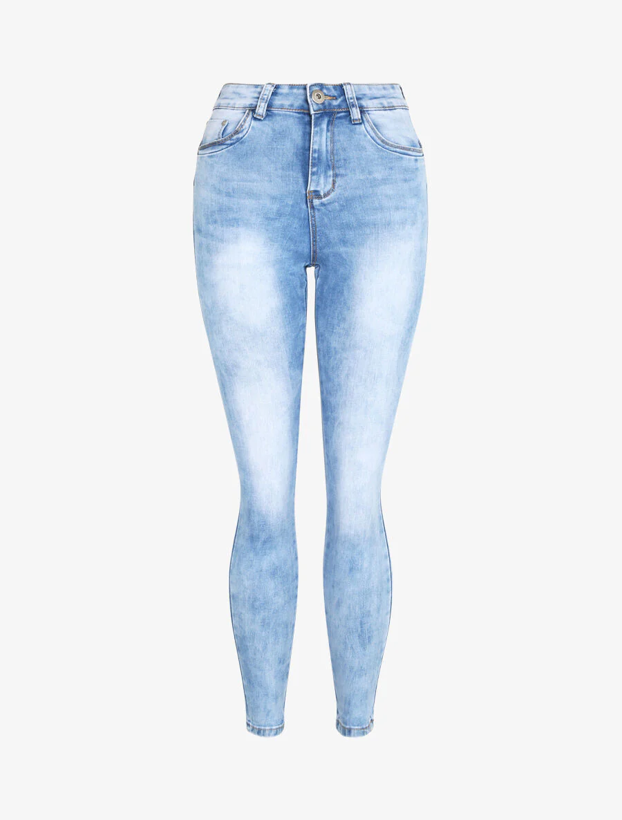Jean skinny push up - Blauw - Image 3
