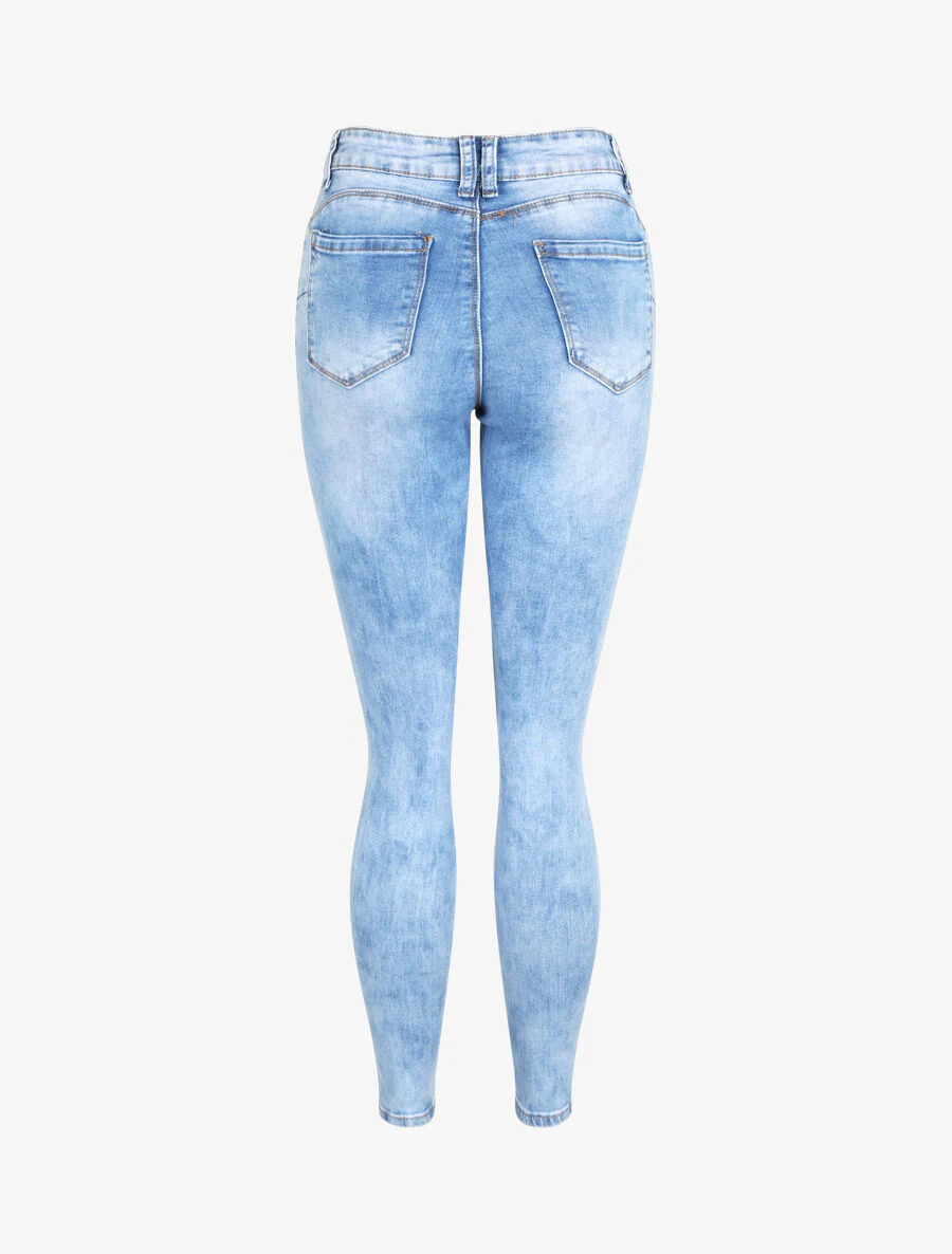 Jean skinny push up - Blauw - Image 4