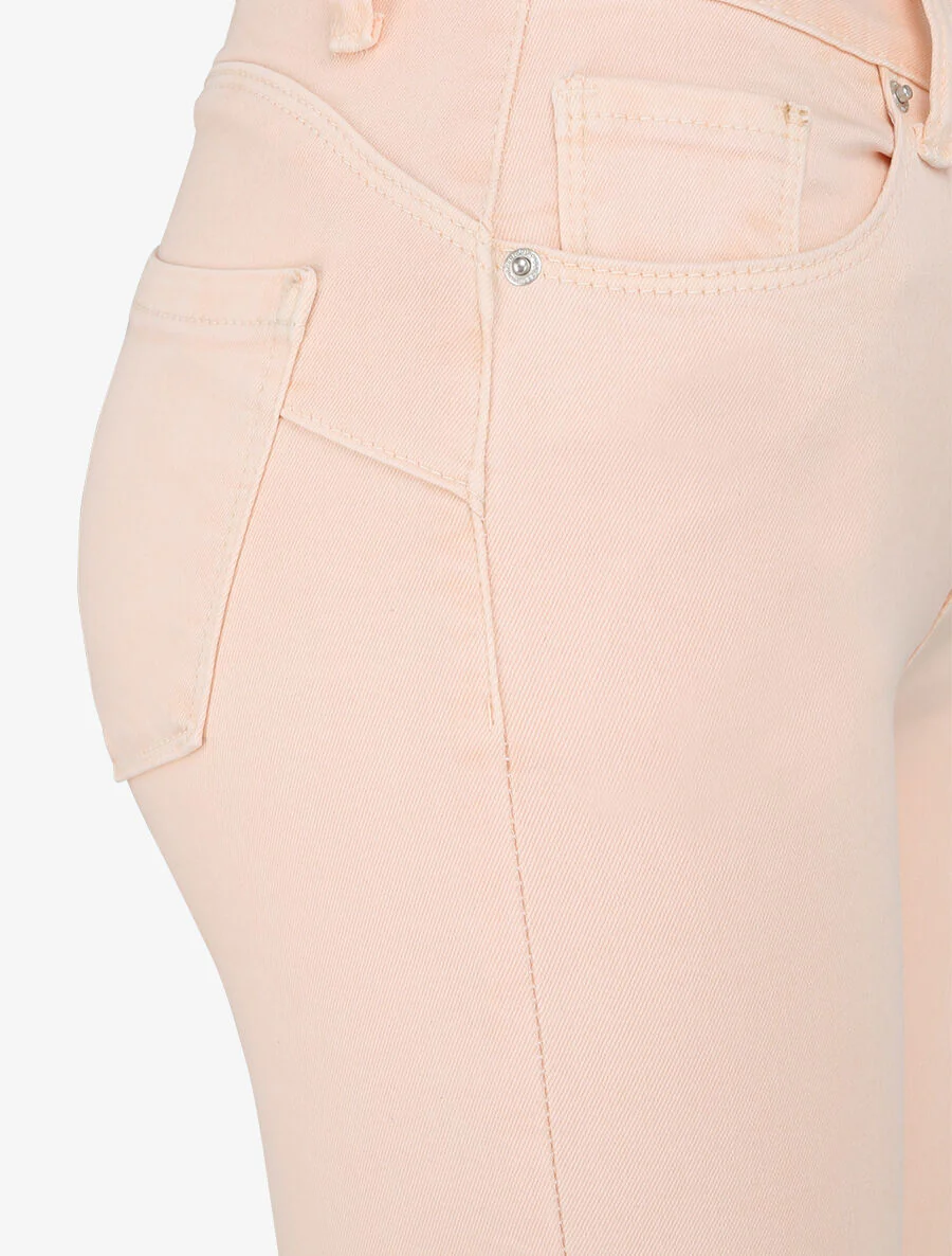 Jean skinny push up met zichtbare naden - Lichtroze - Image 3