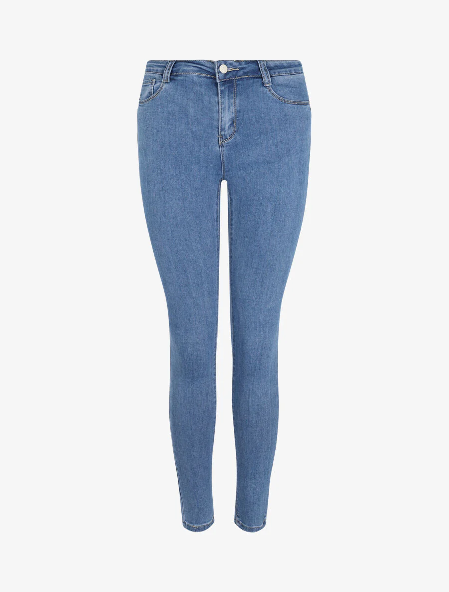 Skinny jeans effen - Blauw