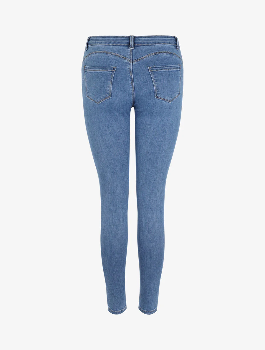 Skinny jeans effen - Blauw - Image 2