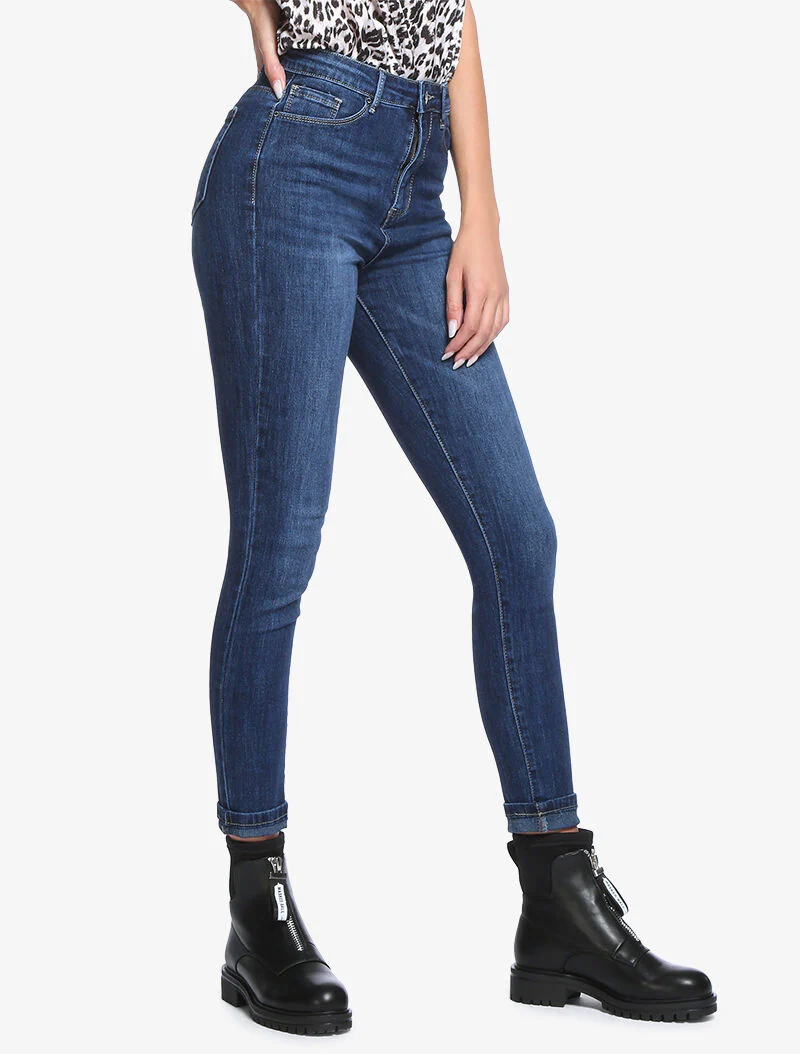 Basis skinny jeans - blauw denim