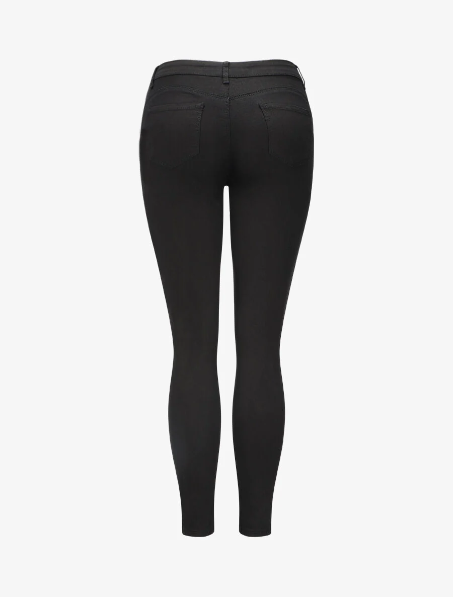 Jean slim eenkleurig push up - Zwart - Image 2