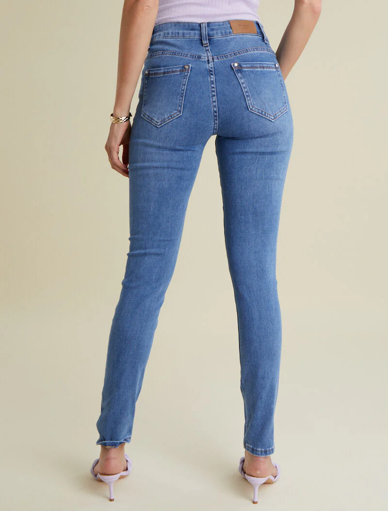 Slim jeans met wassing - blauw denim - Image 2