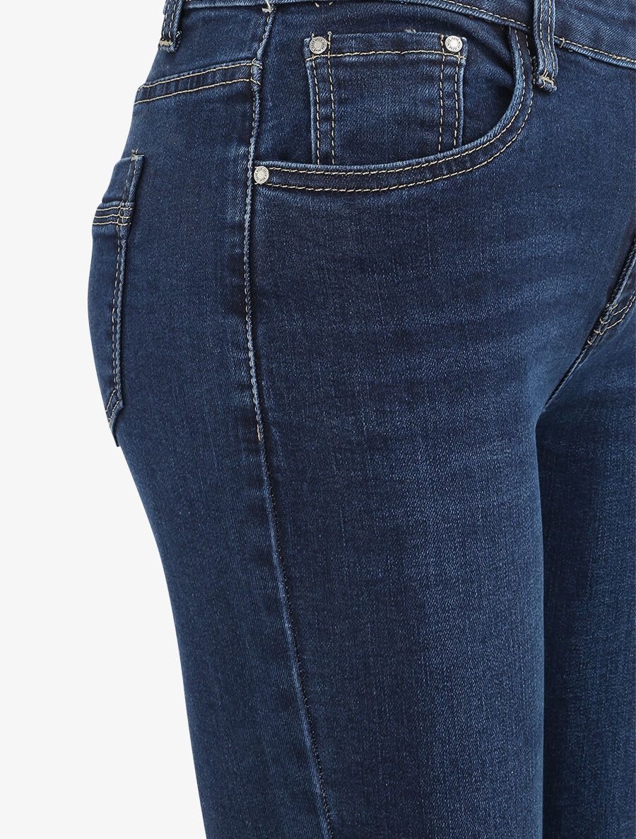 Jean slim hoge taille klassiek - Donkerblauw - Image 3
