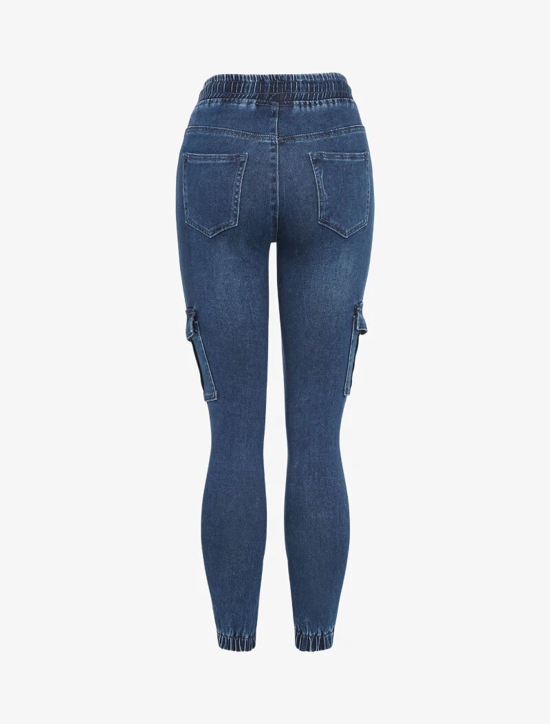 Jean slim cargo stijl - Blauw denim - Image 2