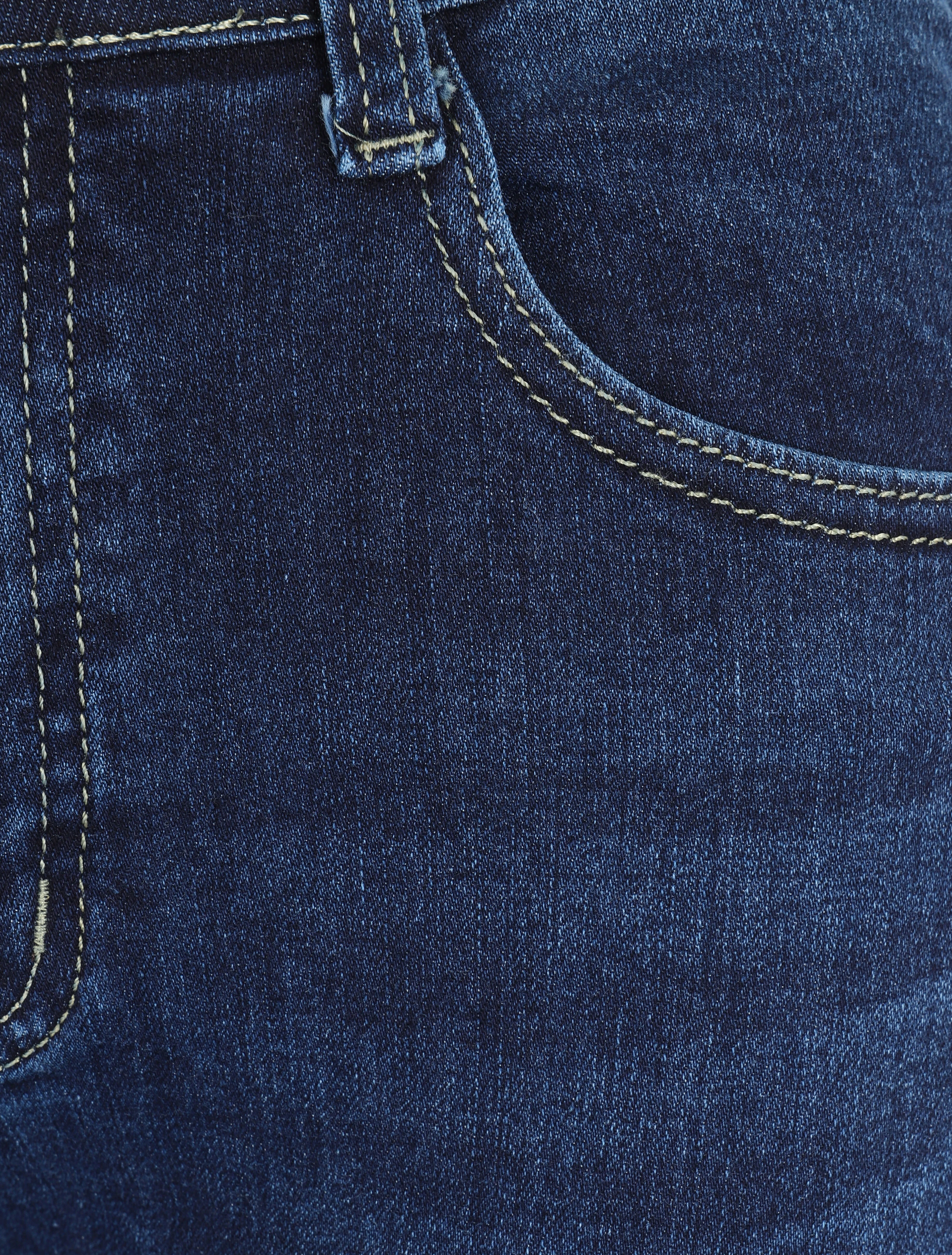 Slim fit stretch jeans met standaard taille - Blauw - Image 3