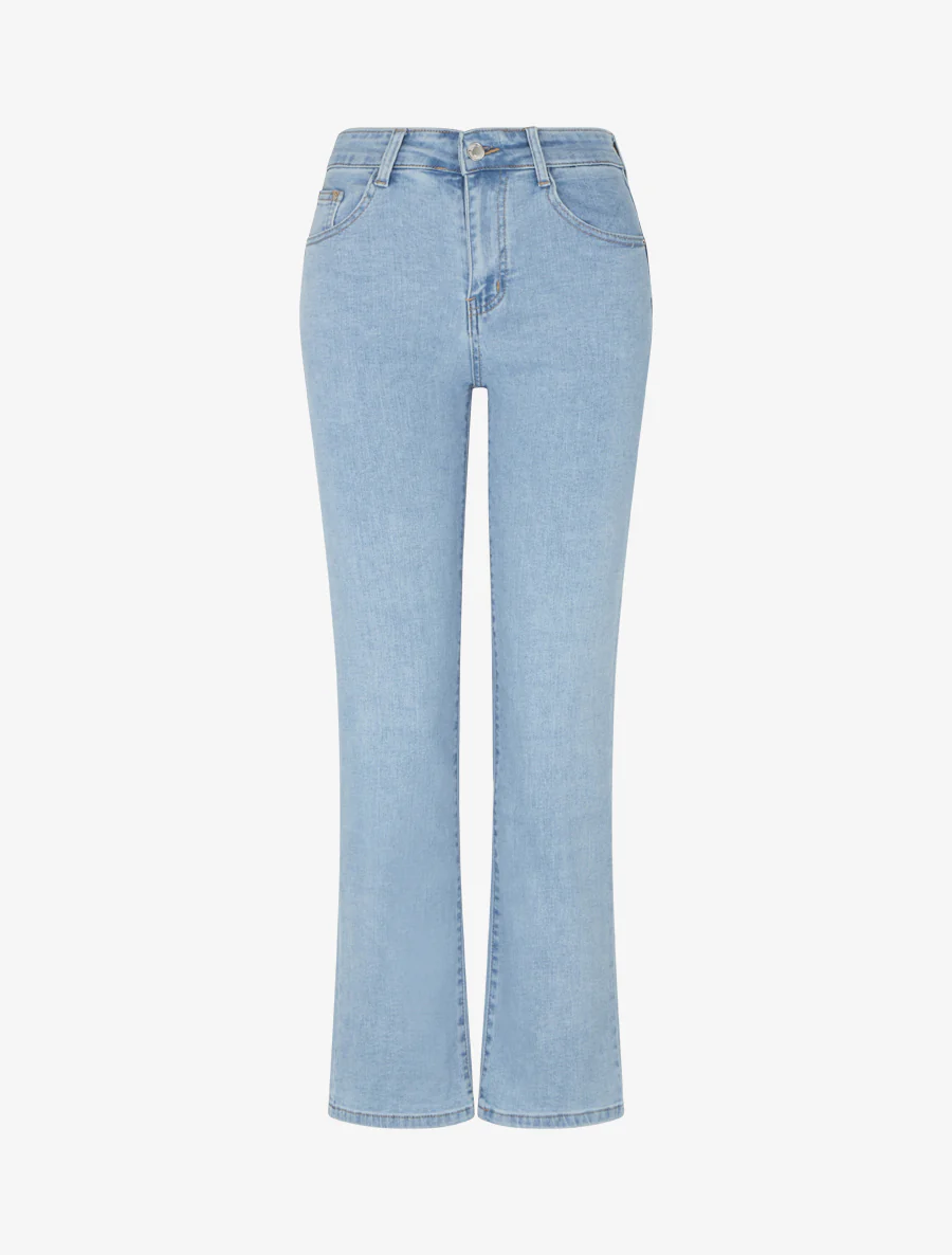 Jean standaard push-up rechte snit - Blauw