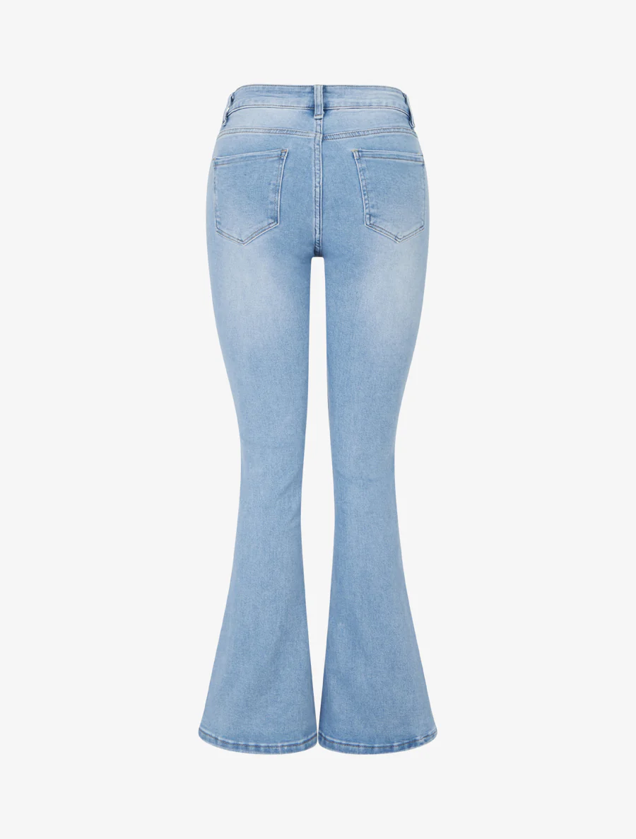 Jean standaardmaat met flared pasvorm - Blauw - Image 2