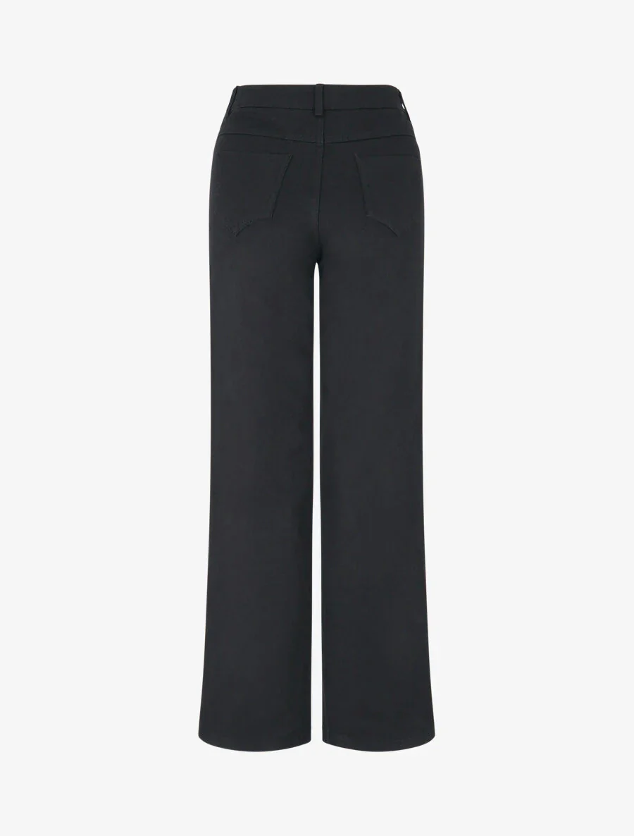 Jean stretch met hoge taille - Zwart - Image 2
