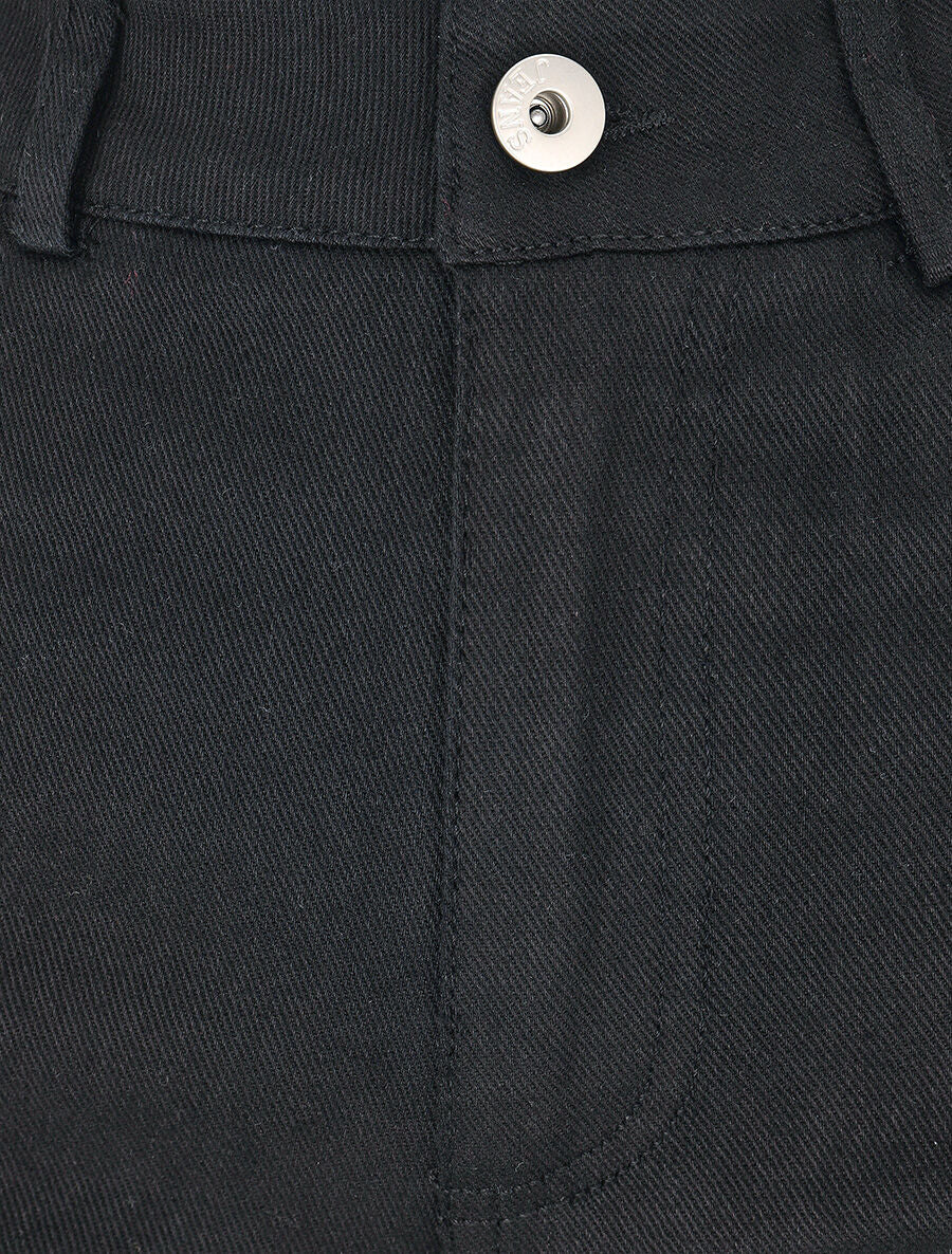 Jean stretch met hoge taille - Zwart - Image 3