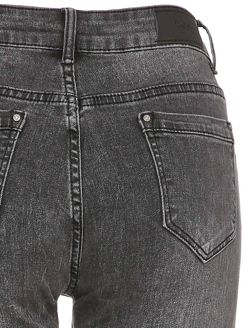Rechte stretch jeans gewassen - Antraciet - Image 3