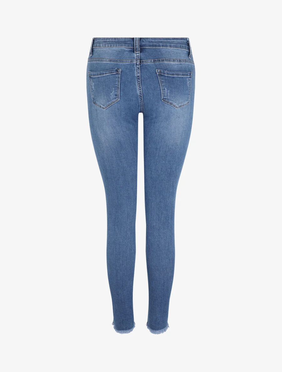 Jean 7/8 gescheurd met scherpe randen - Blauw - Image 2
