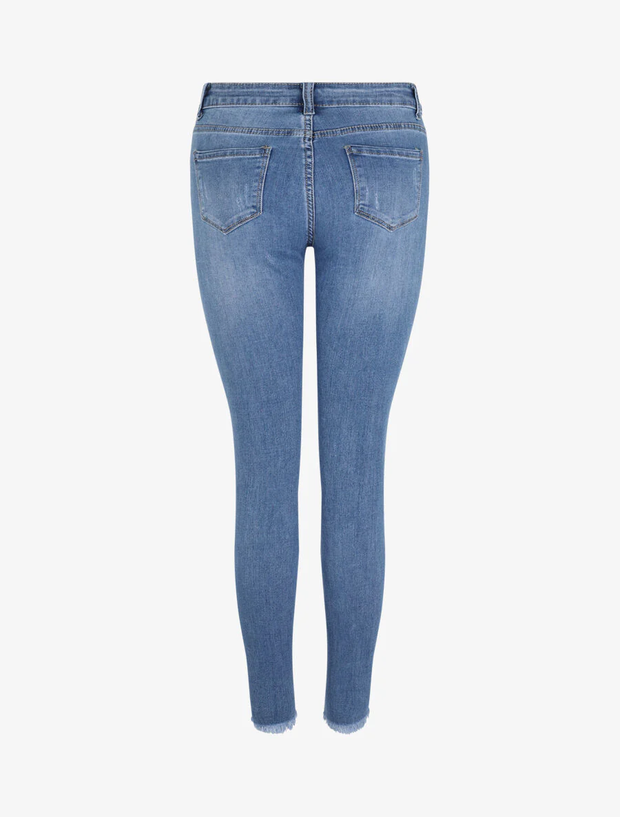 Jean 7/8 met randen scherpe snit - Blauw - Image 2