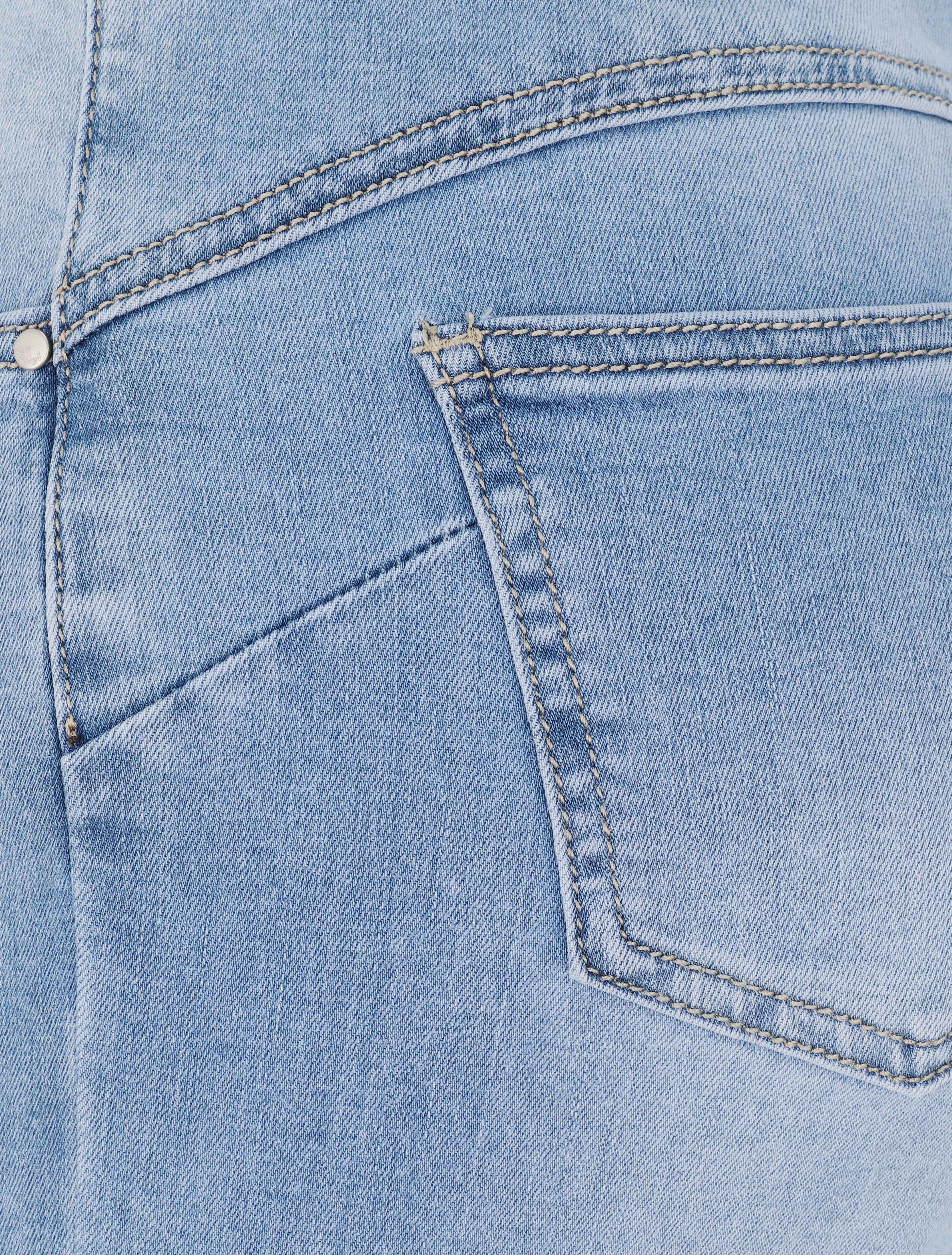 Jeans Bermuda met omgeslagen zoom - Lichtblauw - Image 3