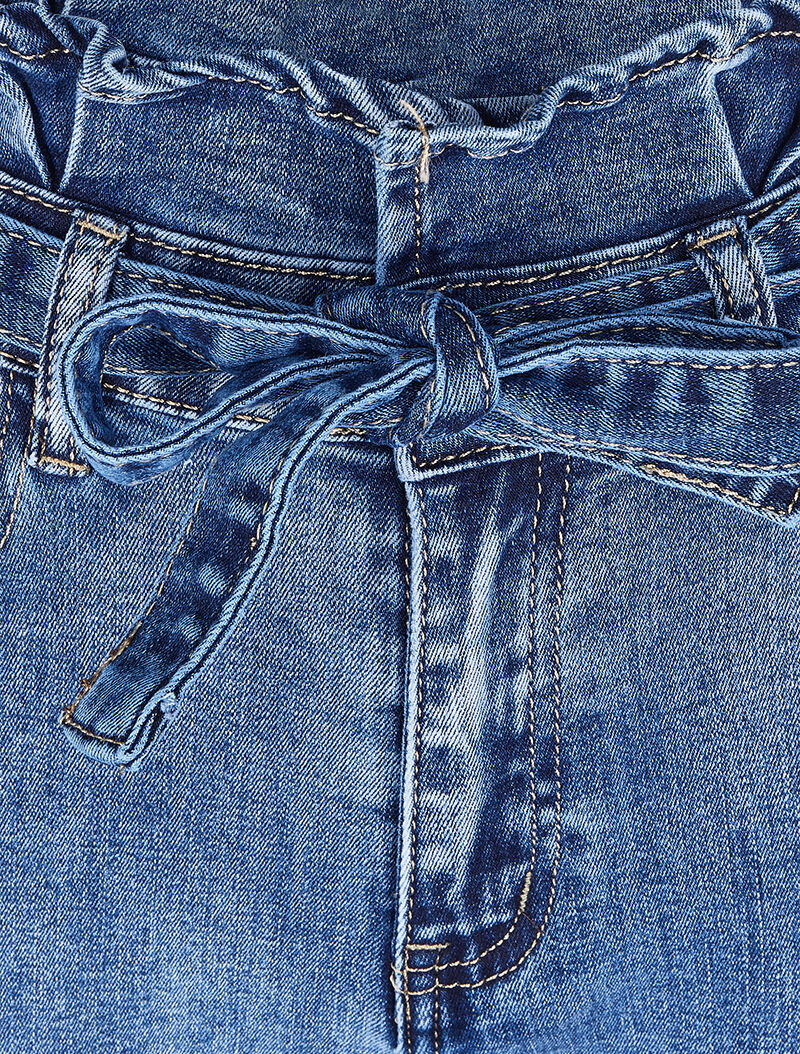 Jean boyfriend 7/8 taille haute - Blauw denim - Image 5