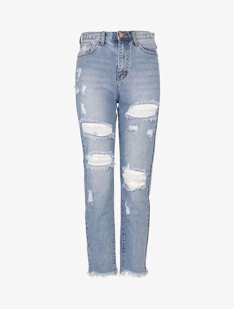 Jean boyfriend destroy - licht denim - Image 3