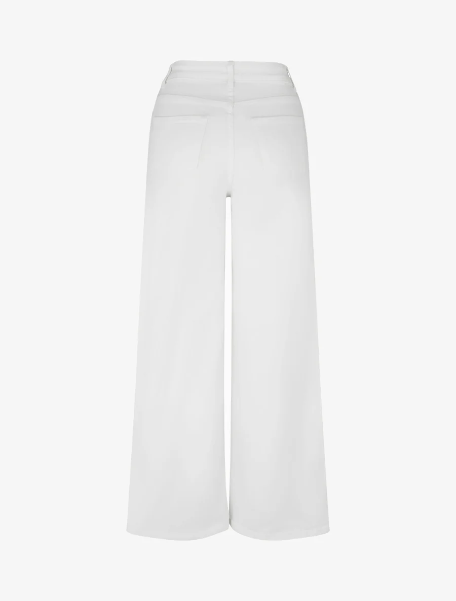 Jeans met geborduurde randen - Wit - Image 2