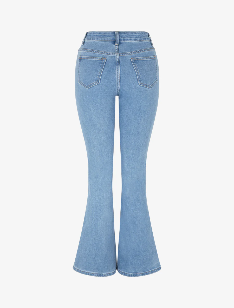 Jeans met kanten bies - Blauw - Image 2