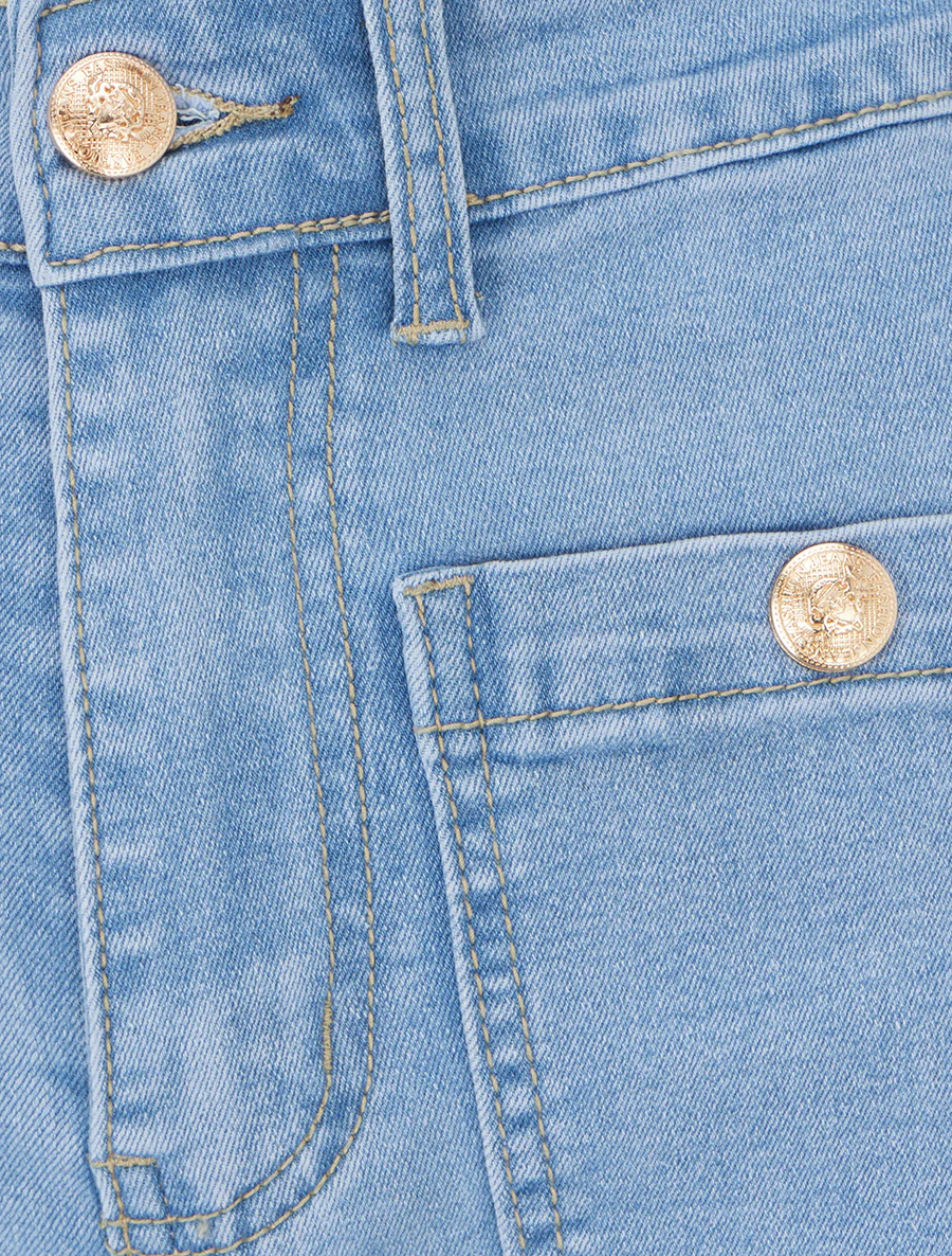 Jeans met opgestikte zakken - Lichtblauw - Image 3