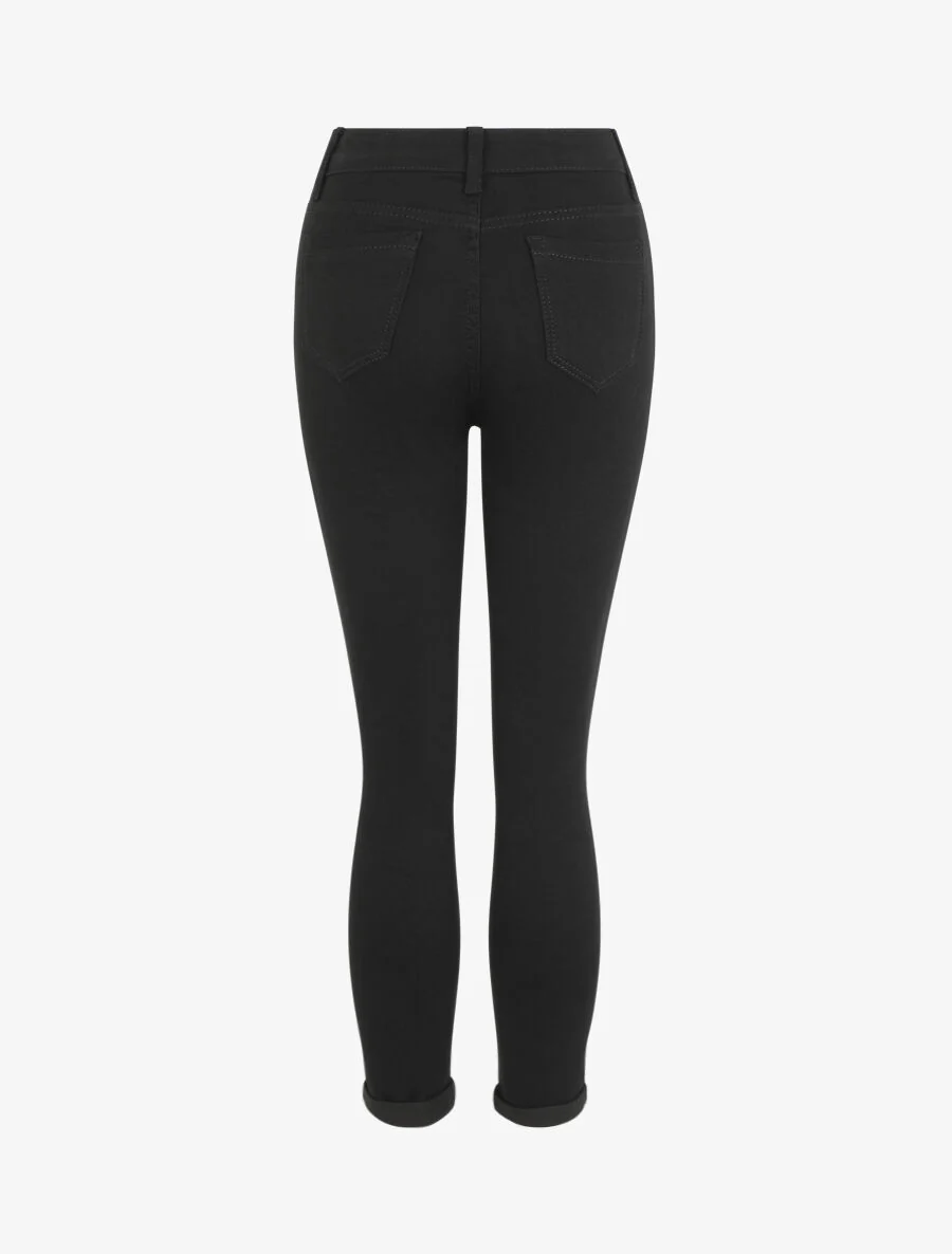 Jeans met revers. slanke pasvorm - zwart - Image 2