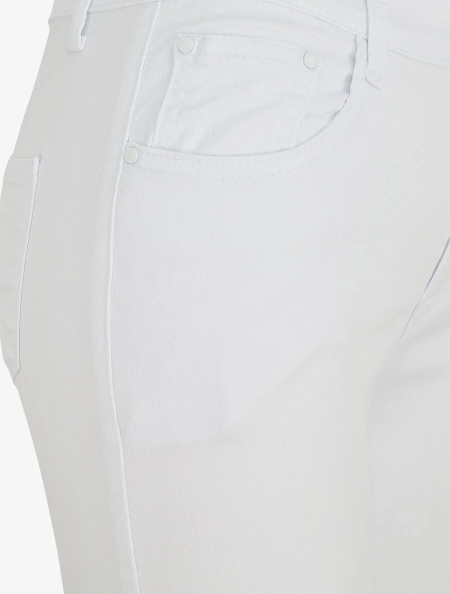 Jeans met revers. slanke pasvorm - wit - Image 3