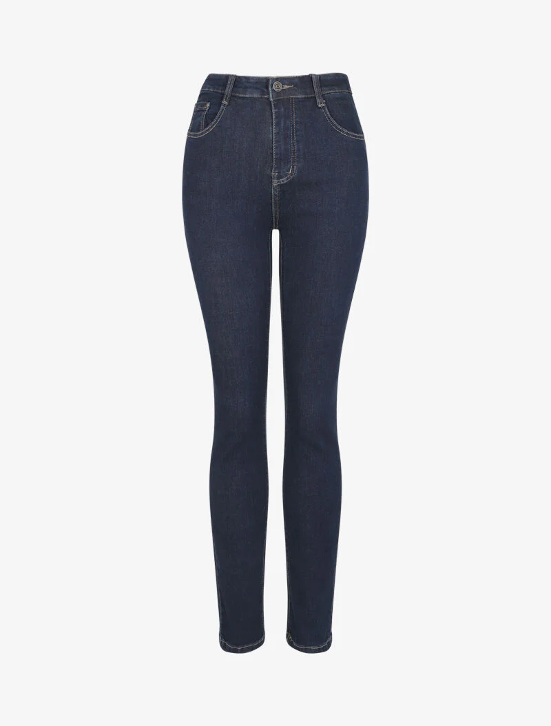 Jean met zichtbare stiksels - Ruw