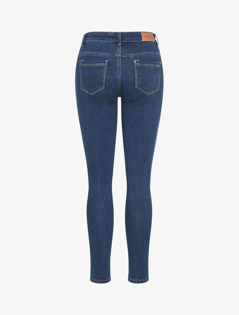 Skinny jeans met 2-knoopssluiting - Blauw denim - Image 2