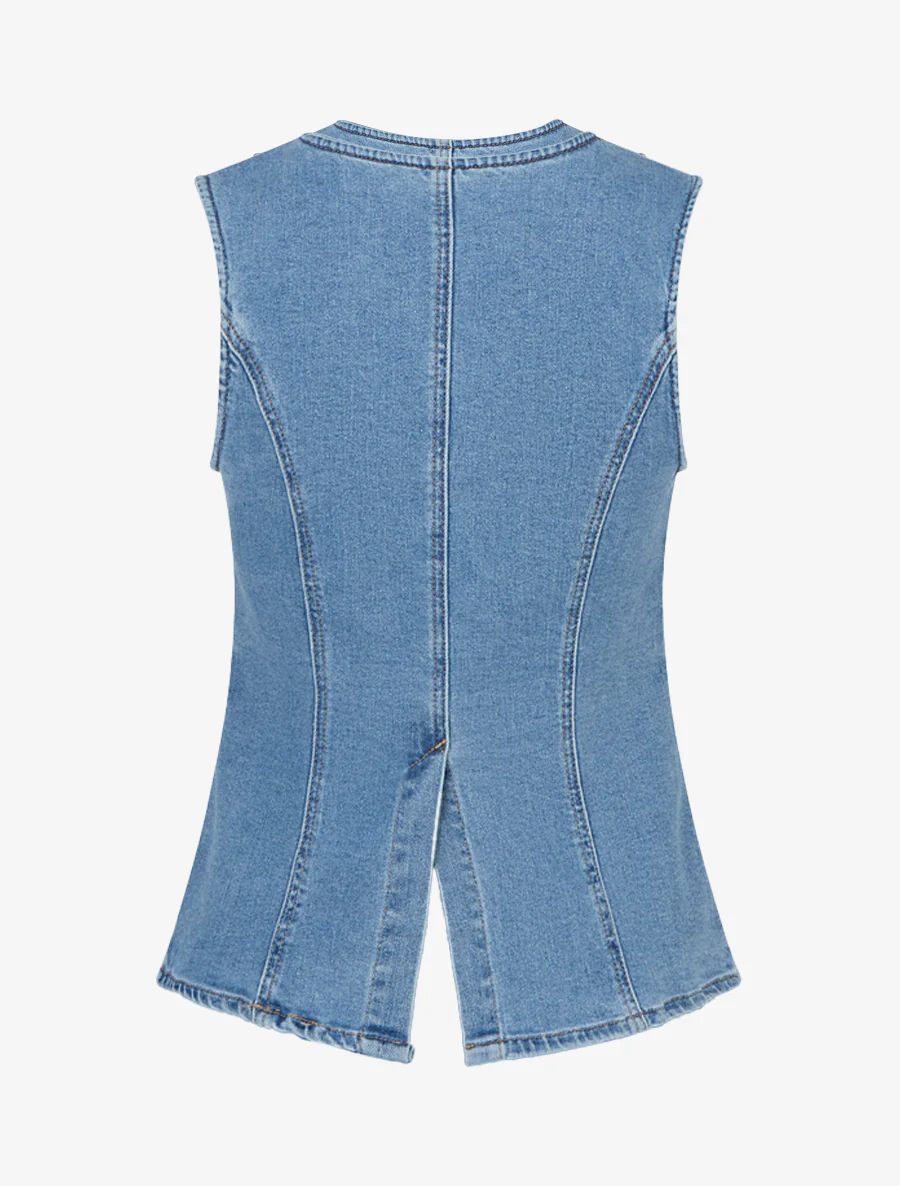 Jeanshemd met knopen - Blauw - Image 2