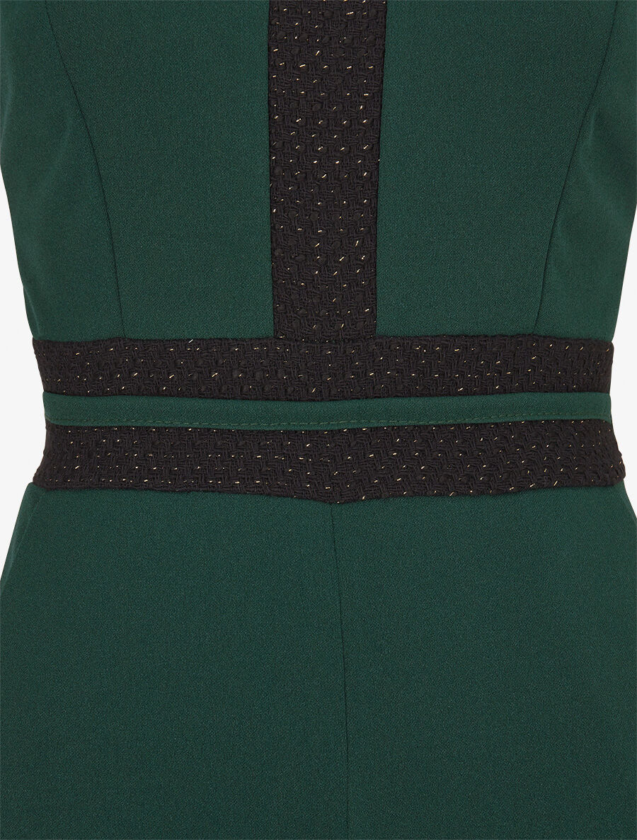 Jumpsuit met iriserende streep - dennengroen - Image 3