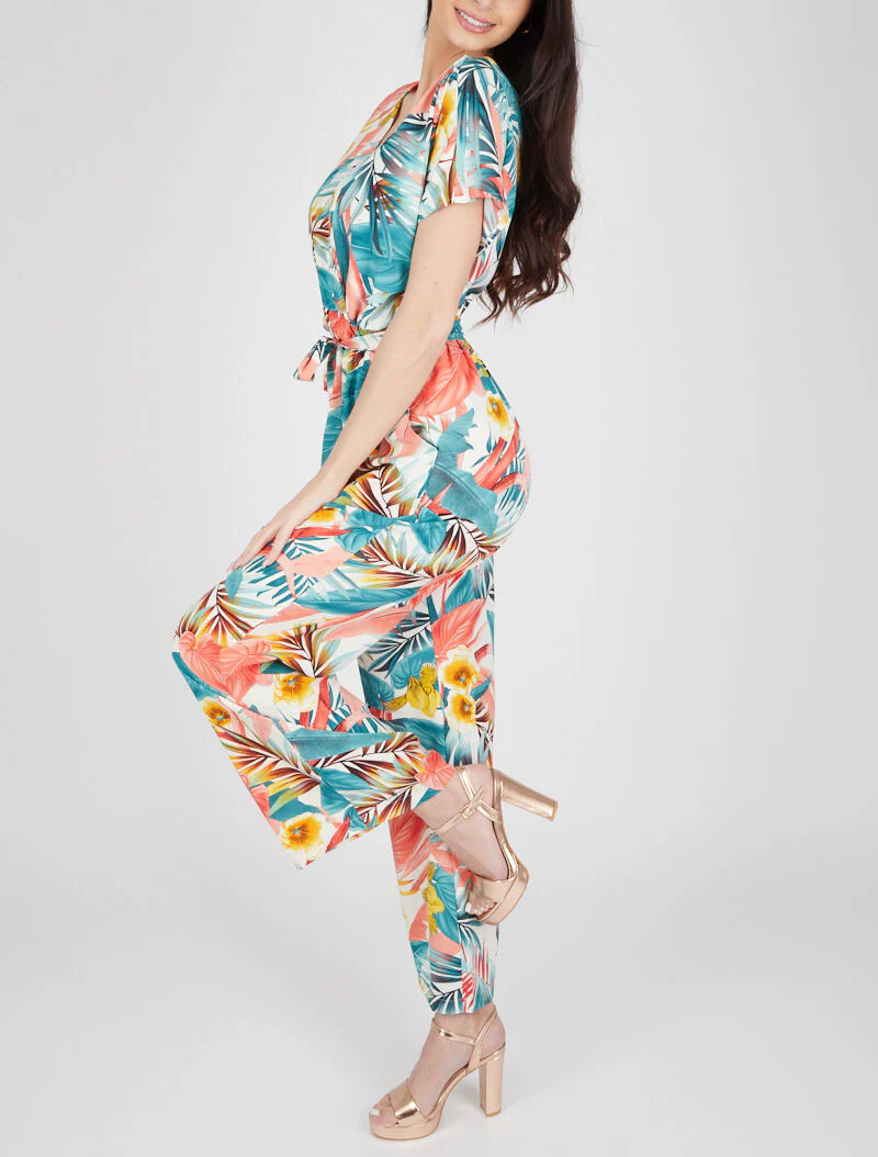 Jungleprint combinatie - wit