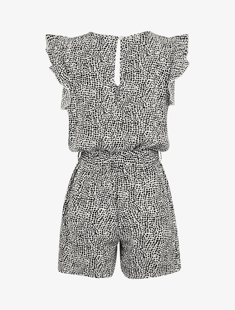 Jumpsuit met spikkelpatroon - zwart - Image 2