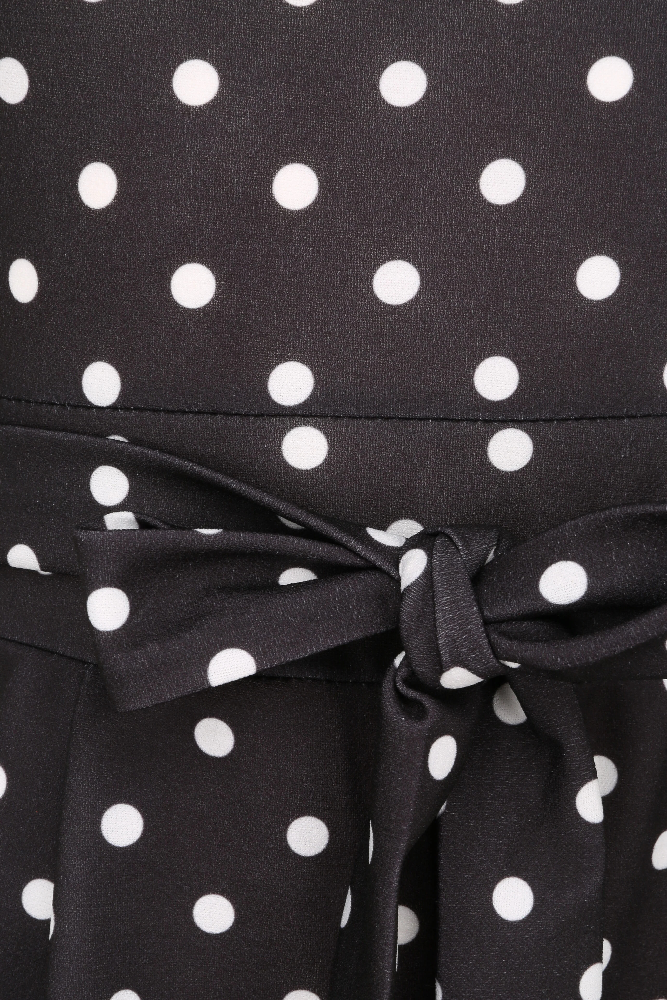 Aansluitende playsuit met stippen - Zwart - Image 3