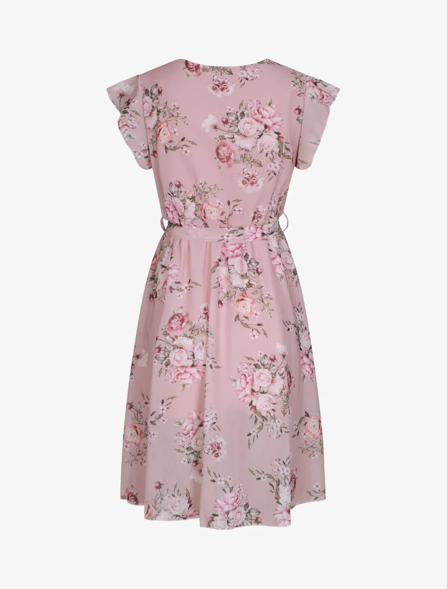 Jurk van voile met lentebloemenprint - Roze - Image 2