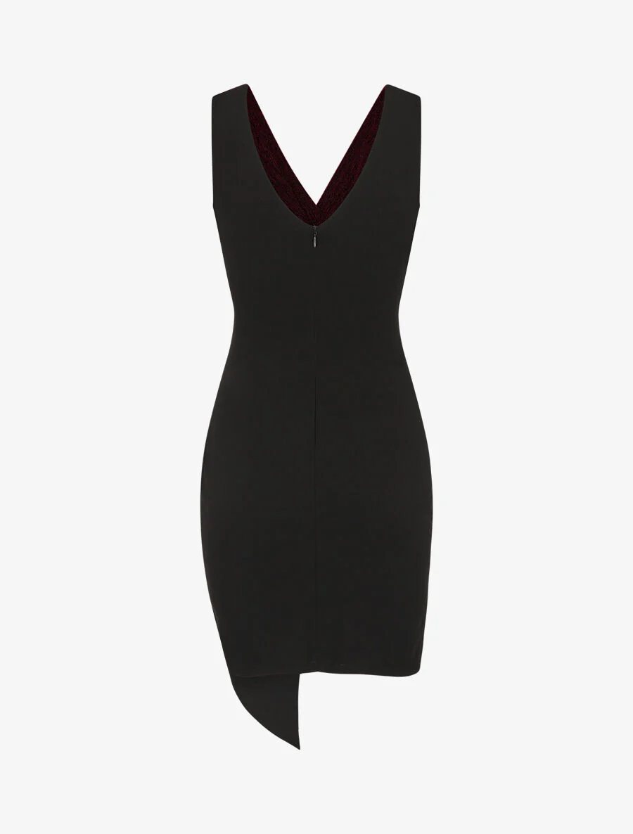 Jurk in wikkelstijl met pailetten - Rood - Image 2
