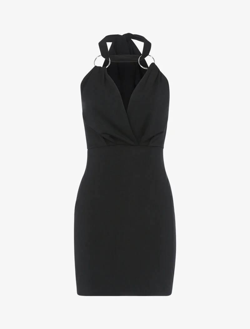 Jurk met extra lange bandjes - zwart - Image 3