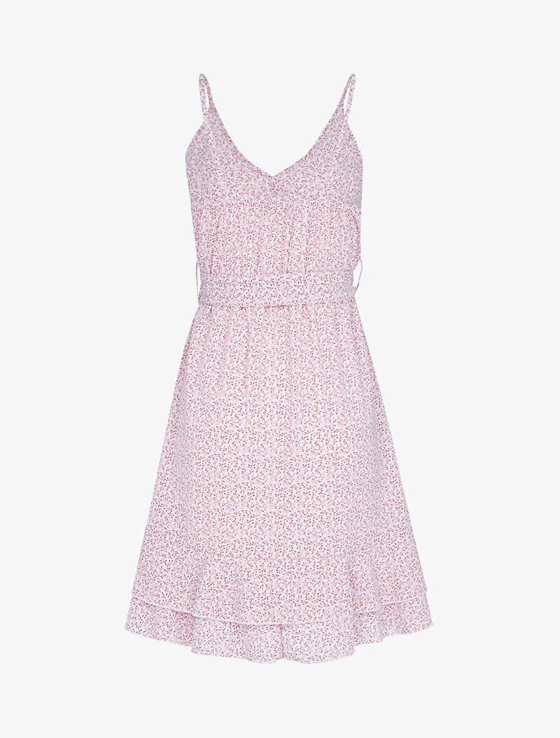 Jurk met overslag-effect en ruches - roze - Image 2