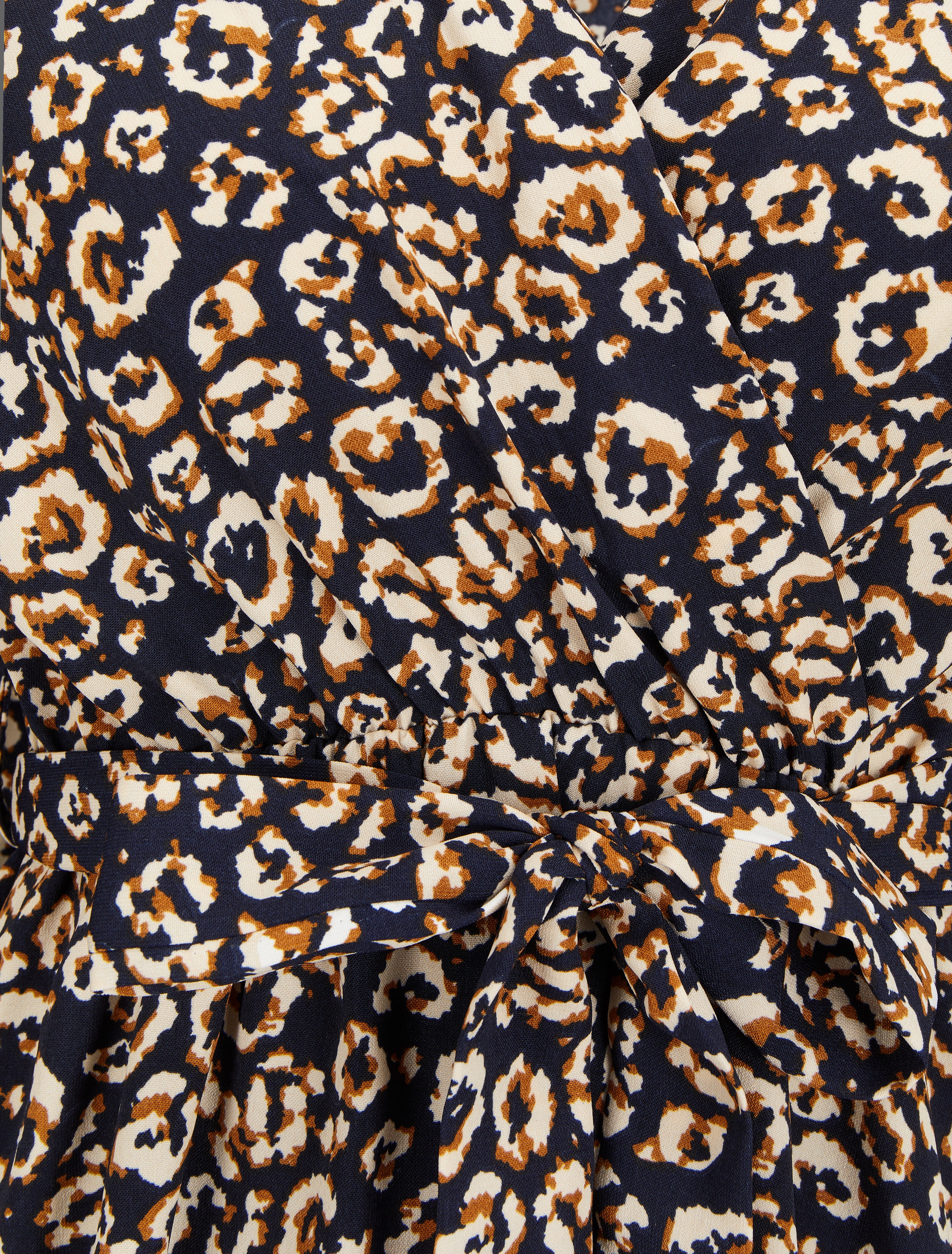Skaterjurk met luipaardprint - Marineblauw - Image 3