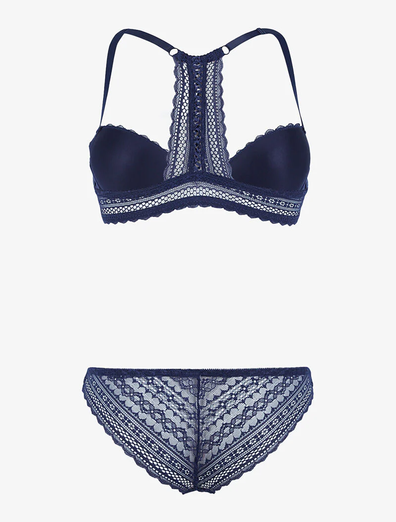Kantenset met racerback - marineblauw - Image 2