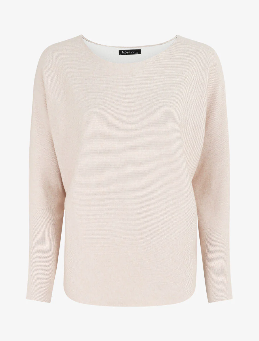Kanten rugtrui - Beige - Image 2