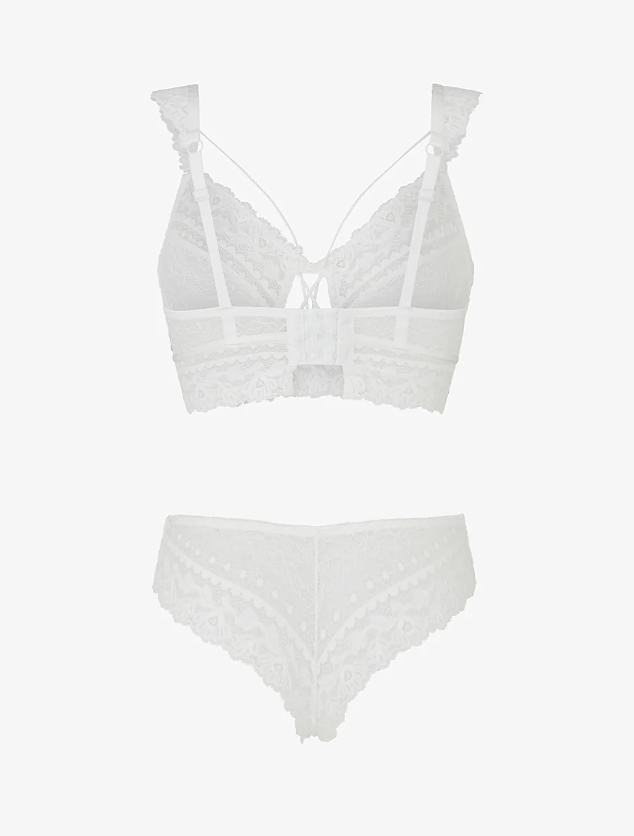 Kanten lingerieset met bandjes - Wit - Image 3