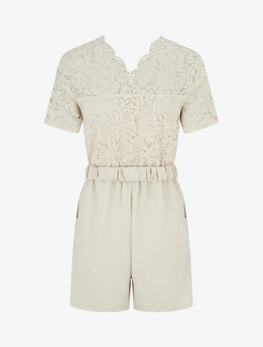 Kanten romper. - Beige - Image 2